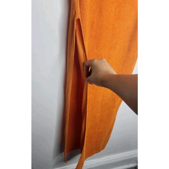 Pretty Little Thing Beach Towel Coverup Maxi Dress Orange Size 4 - Picture 4 of 6